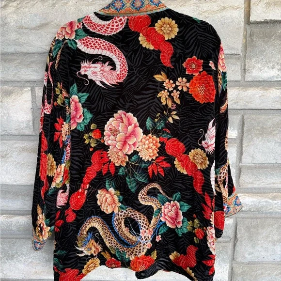 JOHNNY WAS MERHAWI KIMONO Small $598 Amazing !!!! Oversized - Picture 8 of 8